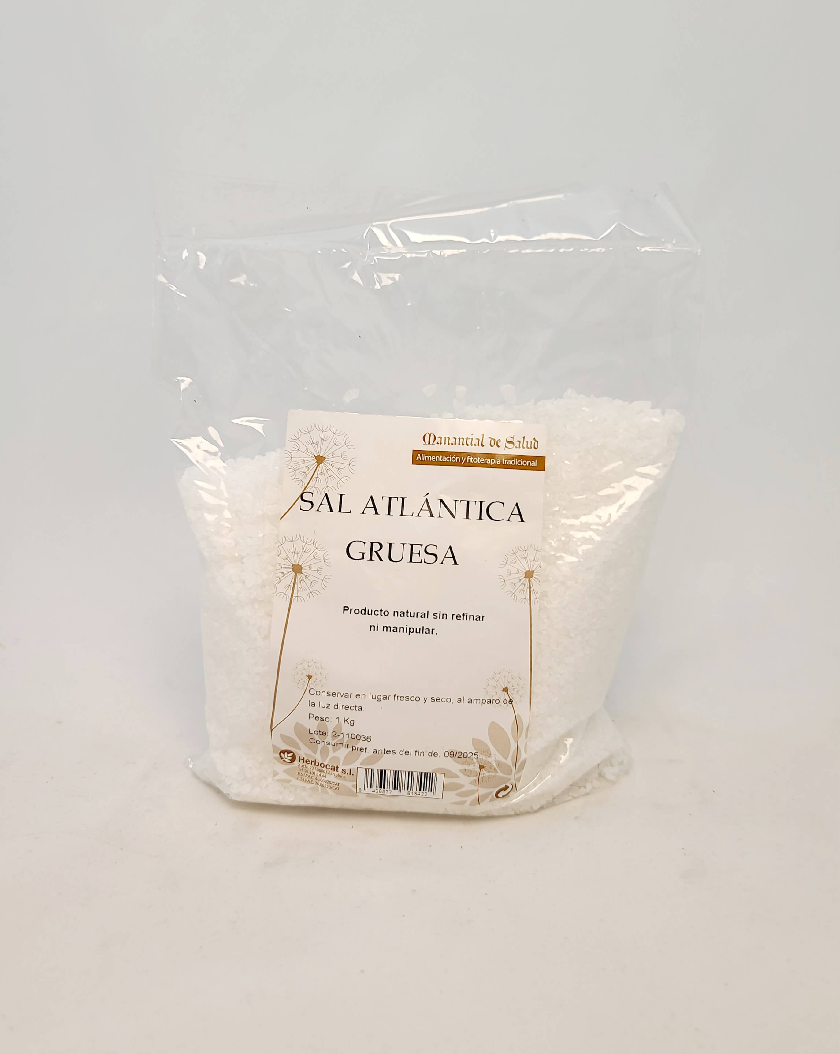Sal atlàntica gruixuda 1kg Manantial de salud 