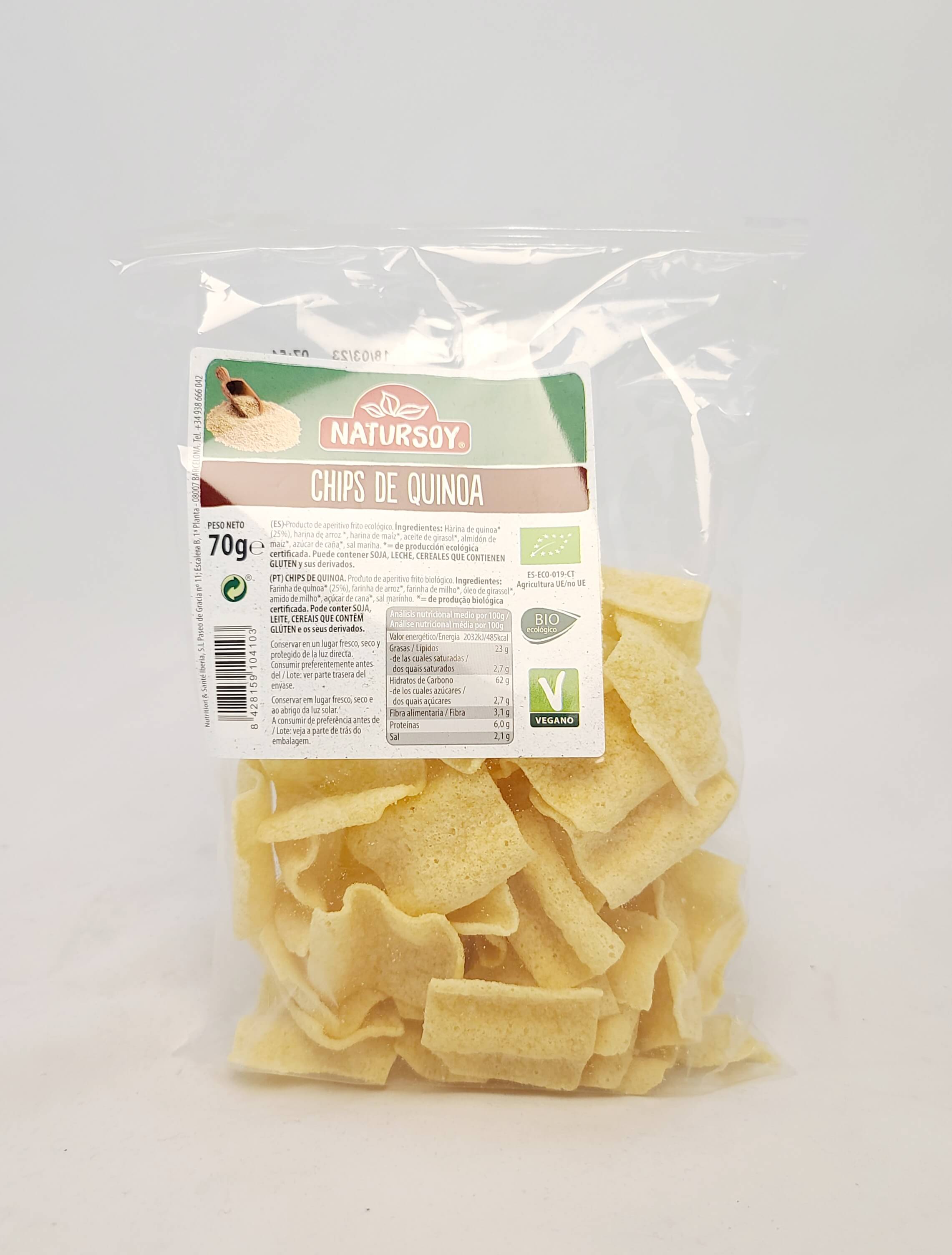 Xips de quinoa 70g Bio Natursoy