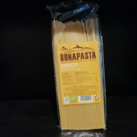 Espaguetis blancos de trigo 500g Bio Bonapasta 