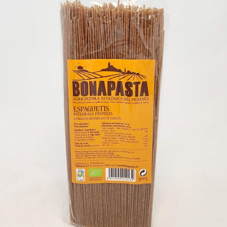 Espaguetis integrales de espelta 500g Bio Bonapasta 
