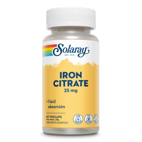 Iron Citrate 25mg 60 caps Solaray 