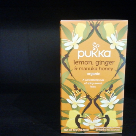 Infusión limón jengibre y miel de manuka 20 bolsitas Bio Pukka 