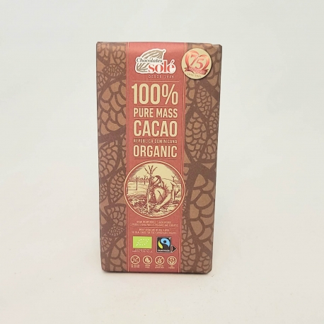 Chocolate 100% cacao Bio 100g Chocolates Solé 